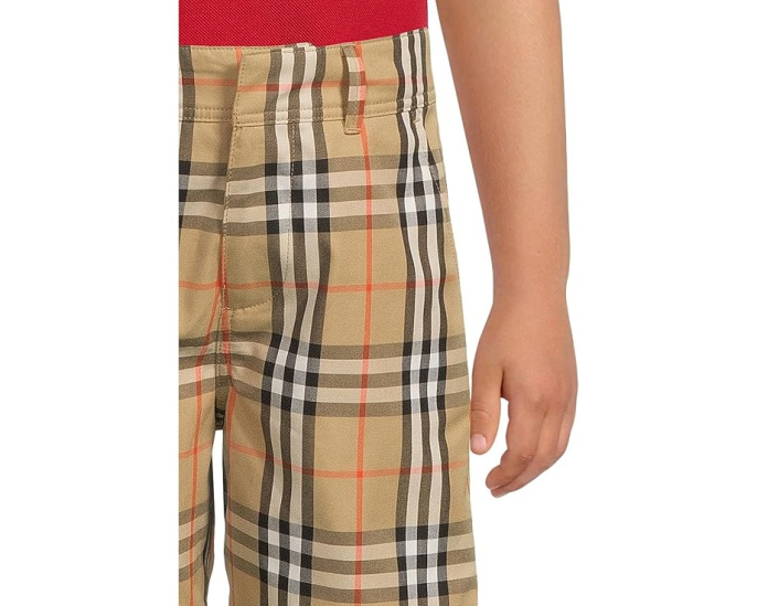 Шорты Oscar в клетку Burberry Kids с отворотами