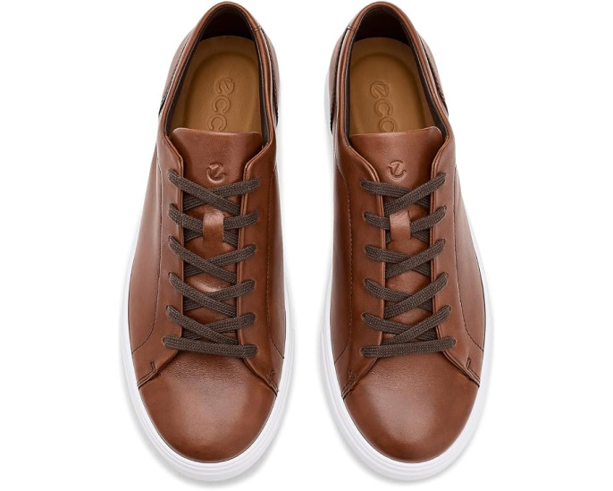 Кроссовки ECCO Soft 10 Classic Lace-Up из зерненой кожи с резиновой подошвой