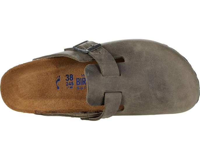 Биркенштоки Boston Soft Footbed из промасленной кожи с регулируемым ремешком