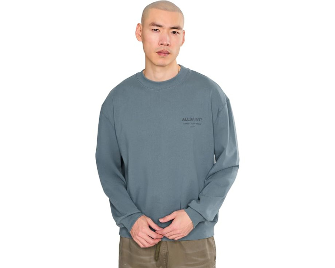 Свитшот AllSaints Xander с круглым вырезом и принтом на груди