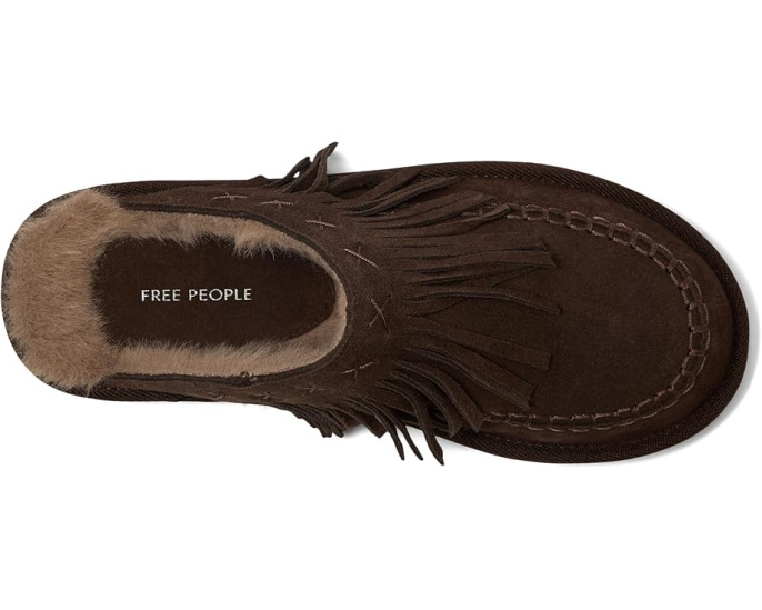 Free People мюли Fallon с бахромой из замши