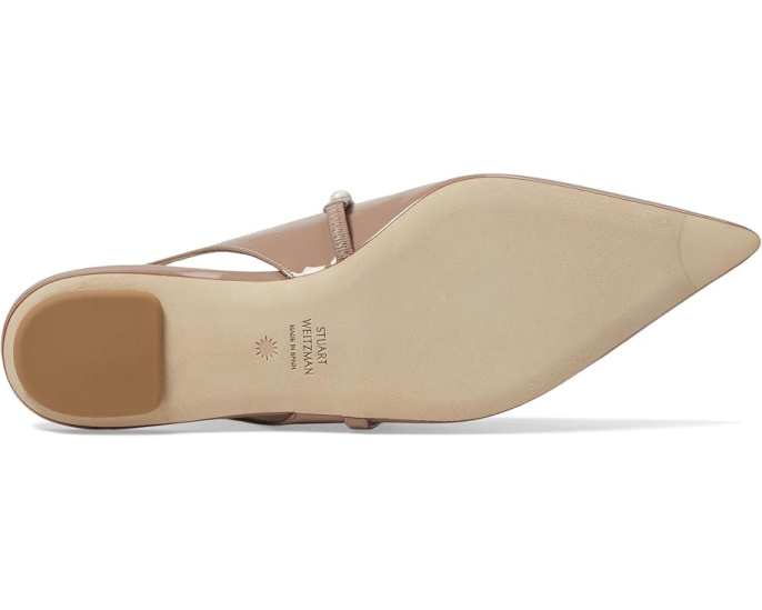Балетки Stuart Weitzman Emilia Pearlita с ремешком