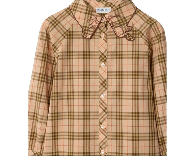 Платье Burberry Kids Elodie Check с принтом в клетку