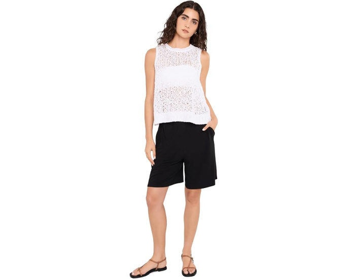 Топ Eileen Fisher Slub Jewel Neck из органического хлопка