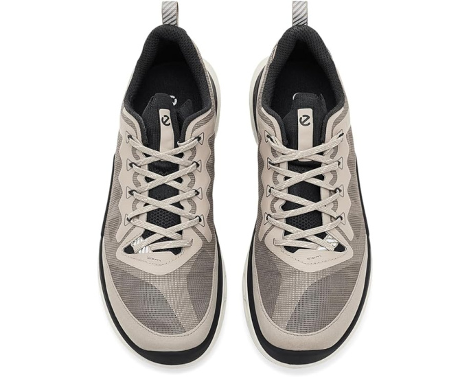ECCO Biom 720 Breathru Lace-Up бежевые кроссовки из кожи для лета