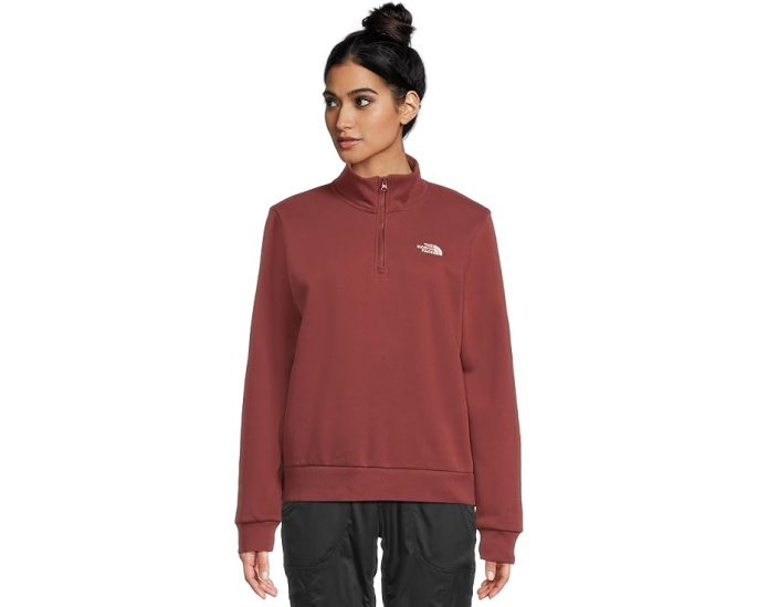Свитшот The North Face Evolution с молнией на четверть и вышивкой