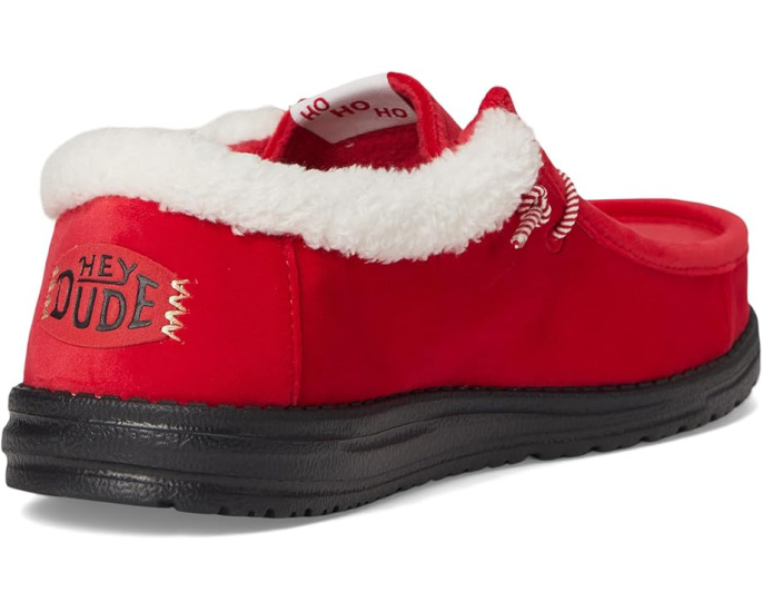 Кроссовки Hey Dude Wally Santa Claus слип-он с эластичными шнурками и технологией Flex & Fold