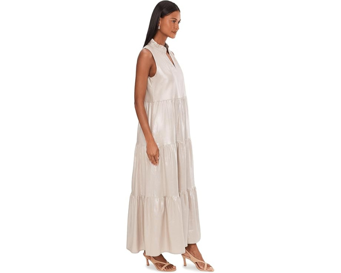 Sleeveless Tiered Ruffle Maxi with Smocked Waist