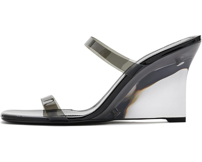 Stuart Weitzman босоножки Vinnie Lucite Slide 85 на каблуке 10 см