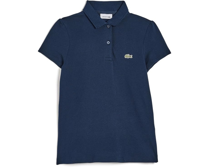 Детское поло Lacoste с воротником фестончиком Scallop Collar Polo