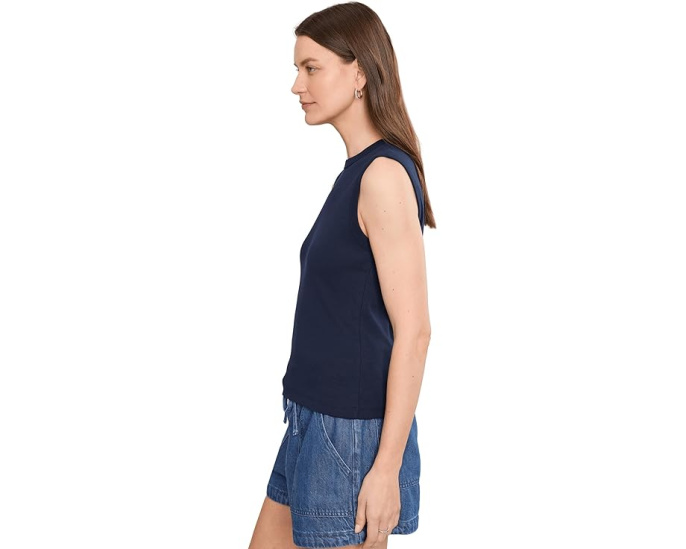 Madewell топ Ribbed Shell Tank с ребристой фактурой