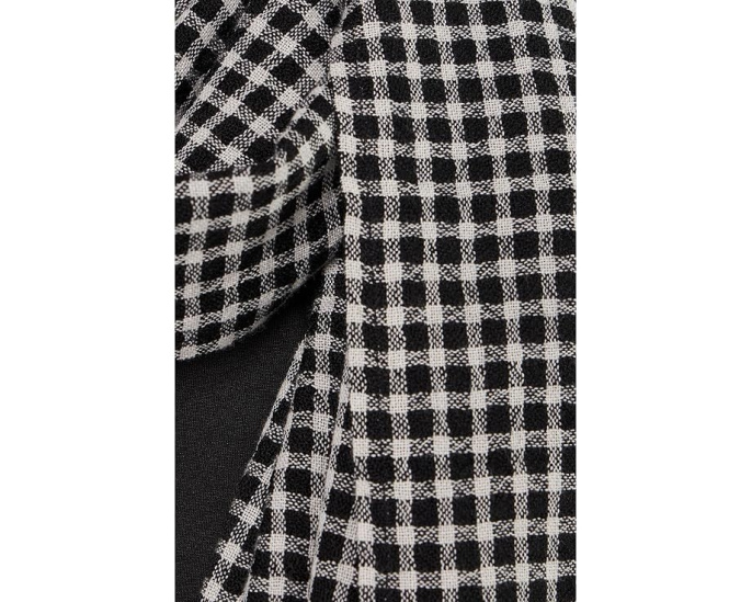 Wool Cotton Check Wrap