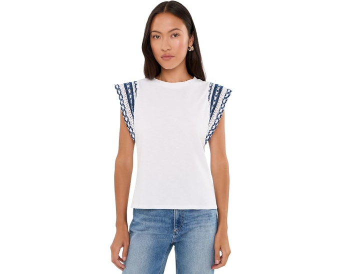 NIC+ZOE хлопковая футболка Petit Knit Trim