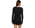 Футболка Eberjey Dream Rib Longsleeve Henley из модала с пуговицами