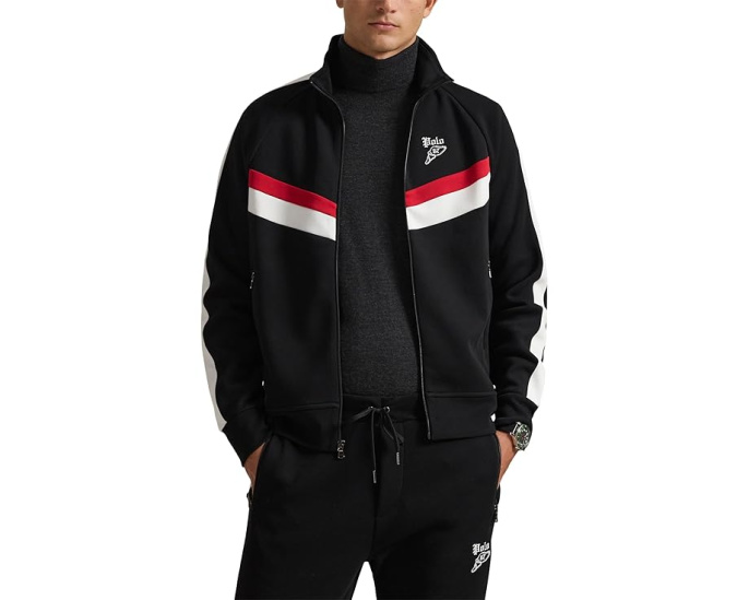 Тренировочная куртка Double-Knit Track Polo Ralph Lauren с молнией