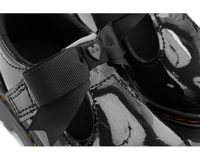 Dr. Martens детские туфли Polley II Bow с бантом на липучке