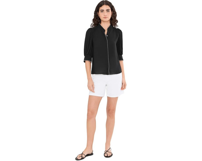 Топ CeCe Contrast Whipstitch Trim Pearce