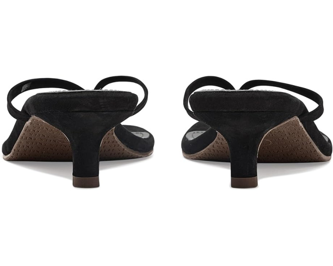 Сандалии TKEES Square Toe Julia Suede на низком каблуке