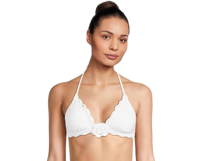 Топ-халтер BECCA Colette с кружевным цветком