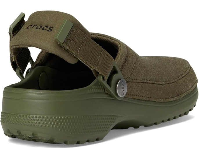 Кроксы Crocs Classic Crafted Vegan Suede Clogs с ремешком и стелькой Croslite