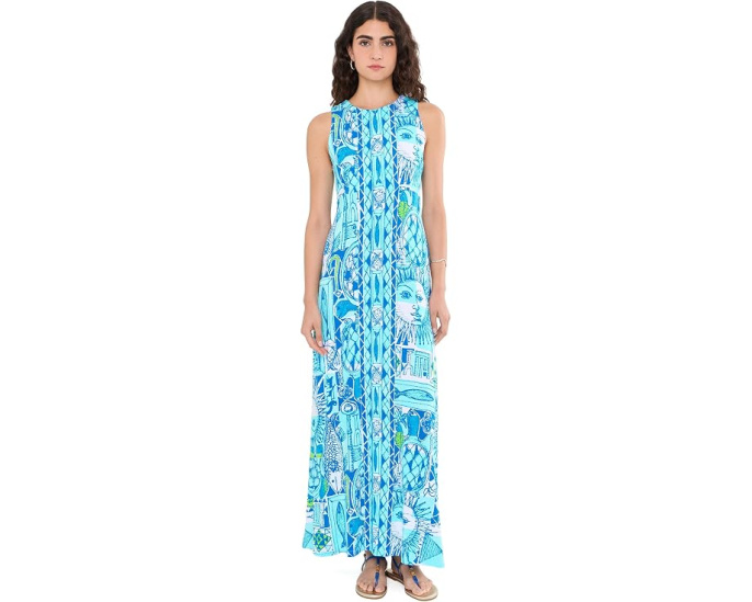 Макси-платье Lilly Pulitzer Ellison с принтом и расклешенной юбкой