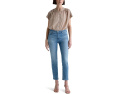 Джинсы AG Mari Mid-Rise Slim Straight Crop цвета атлантис