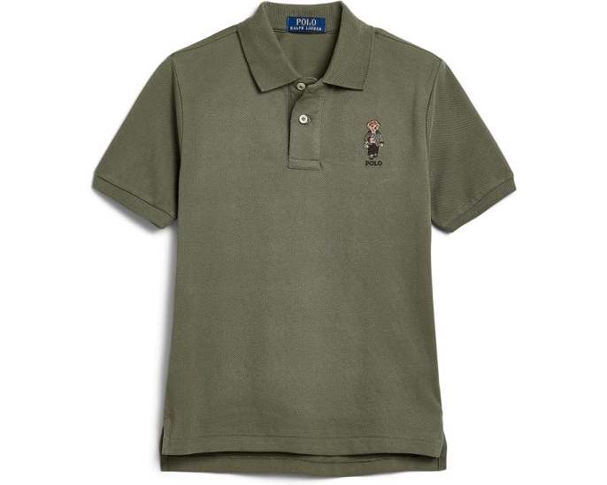 Polo Bear Cotton Mesh Polo Shirt (Big Kid)