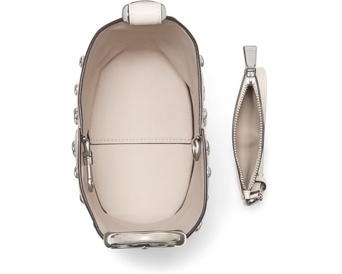 Мини-ведро Kate Spade New York Halo из мелкозернистой кожи со стразами