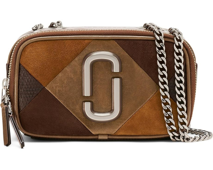 Сумка Marc Jacobs The Suede Patchwork Softshot через плечо в стиле пэчворк