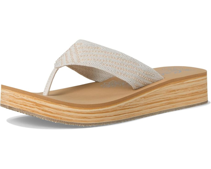 Шлепанцы Skechers Summers Mid с низким клином и вязаным верхом