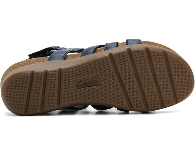 Сандалии Calenne Gracie Clarks на ремешках с клином и стелькой Ultimate Comfort