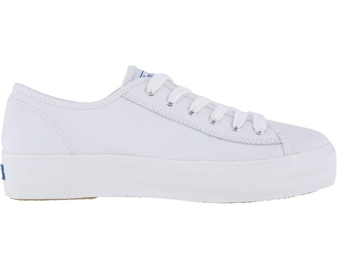 Кроссовки Keds Triple Kick Leather на платформе с кожаным верхом