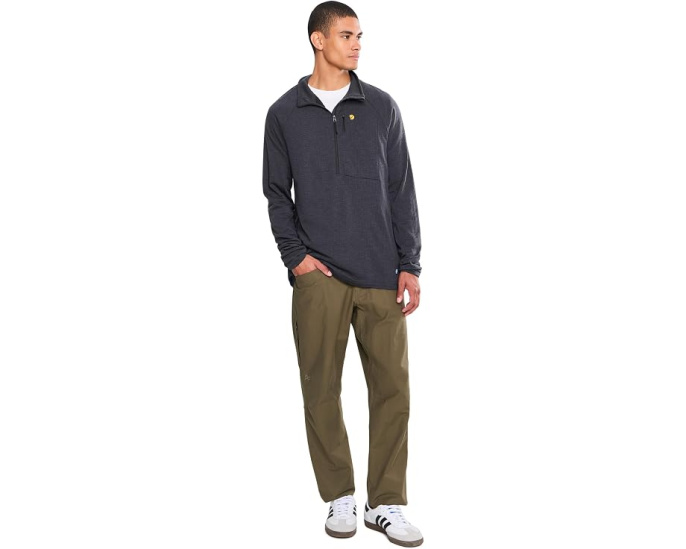 Fjällräven Bergtagen Midlayer 1/2 Zip флис с шерстью Black