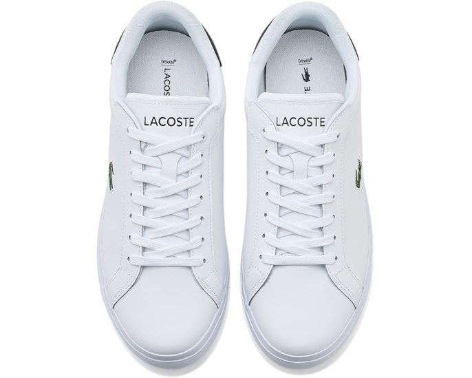 Кроссовки Lacoste Powercourt из кожи с вышитым крокодилом