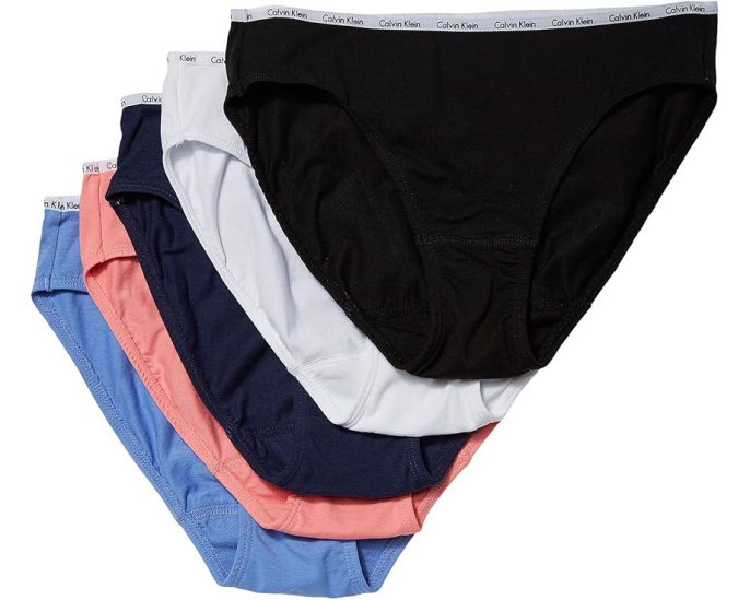 Бикини Calvin Klein 5 штук Signature Cotton хлопковые