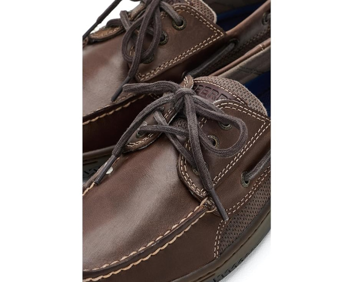 Sperry туфли Billfish 3 Eye с темно-коричневой кожей