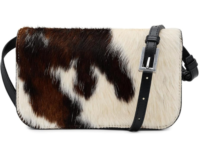 Клатч-кроссбоди AllSaints Maeve Cow из кожи с принтом под змею