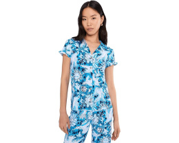 Пижамная блуза Lilly Pulitzer Valaine с воротником и пуговицами