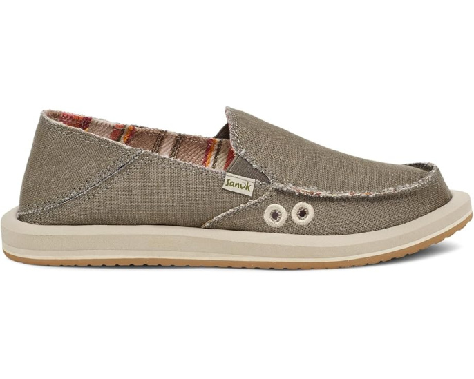 Слипоны Sanuk Donna Hemp из конопли с печатным принтом