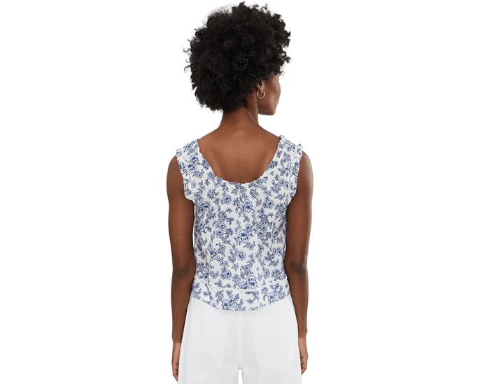 Madewell 60's Cambric топ Leah с круглым вырезом