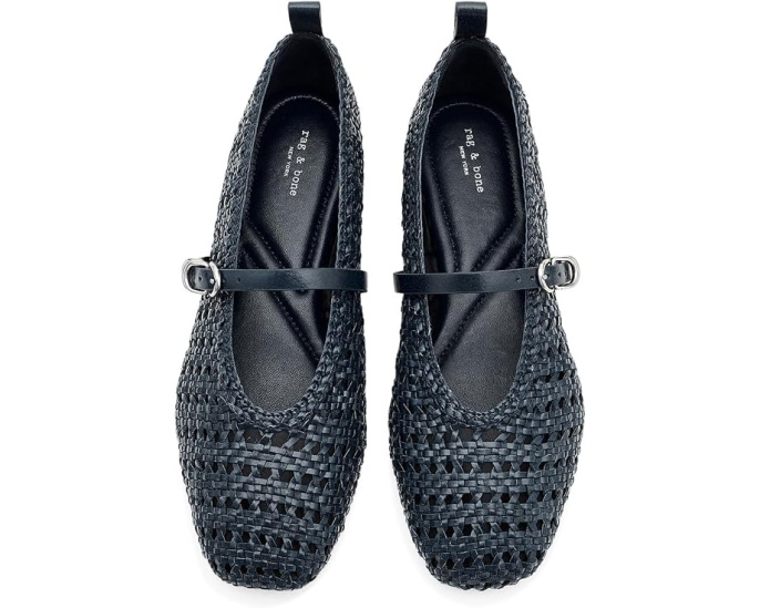Балетки rag & bone Spire Mary Jane из полиуретана с регулируемой пряжкой