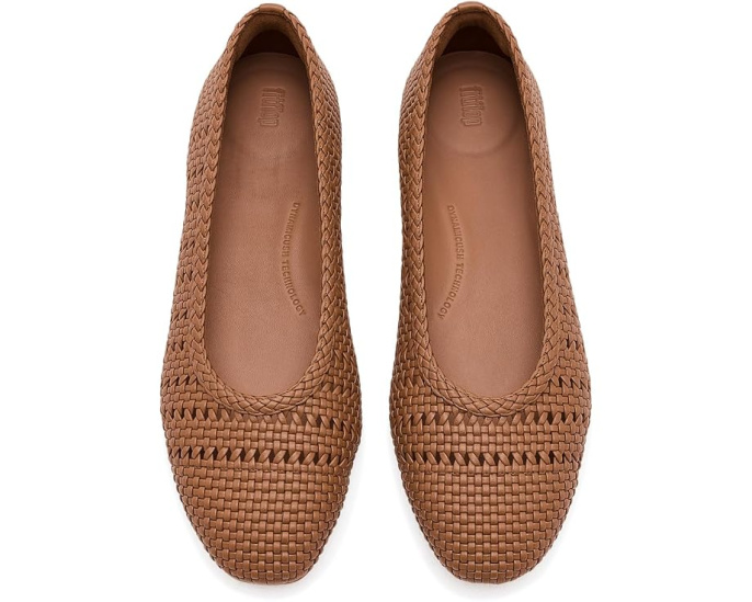 Балетки FitFlop Delicato Woven плетеные черные