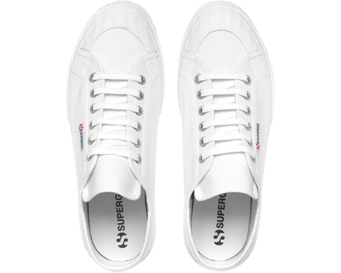 Суперга 2630 Stripe стильные кеды из хлопкового текстиля с резиновой подошвой