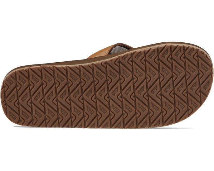 Кожаные шлепанцы Reef Leather Smoothy с тройной плотностью EVA и поддержкой свода