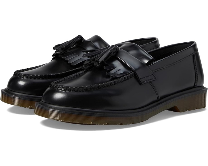 Мокасины Dr. Martens Adrian Smooth Leather Tassel с килтом и двойной бахромой
