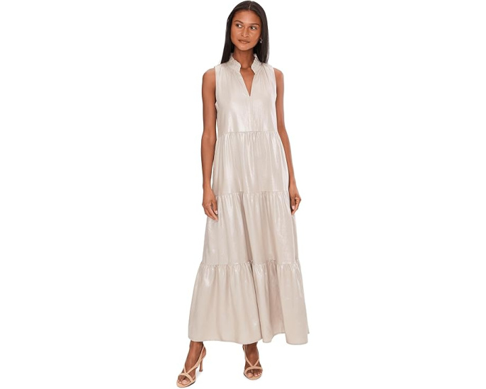Sleeveless Tiered Ruffle Maxi with Smocked Waist
