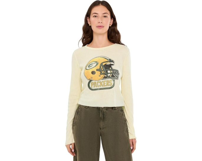 Термофутболка Junk Food Clothing NFL Green Bay Packers кроп