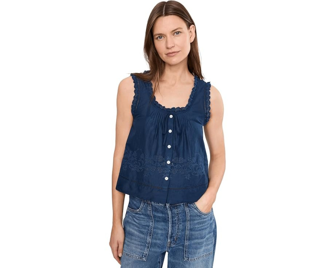 Топ Leah от Madewell с вышивкой в стиле 60-х