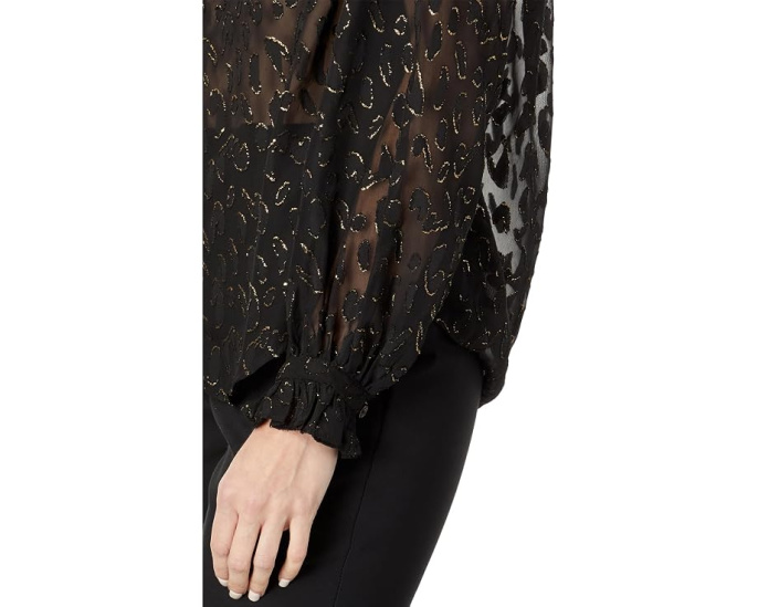 Collared Blouse with Wrist Tie