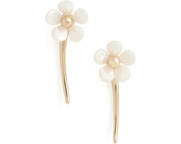 Серьги Summer Daze Flower Statement от Kate Spade New York белые